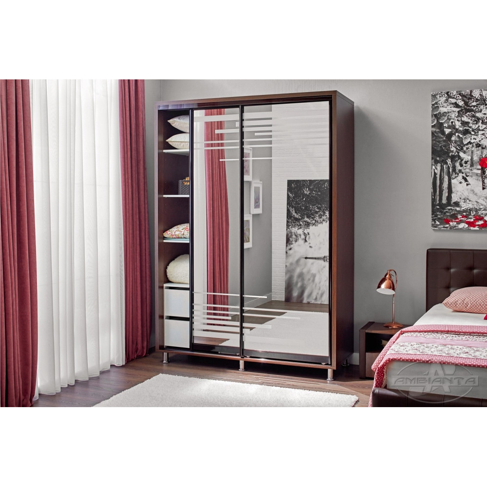 Dulap Venus Wenge, 2 usi culisante, 160 x 58 x 224 cm
